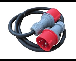  Verl&auml;ngerungskabel H07RN-F mit CEE-Stecker und Kupplung, mit Phasenwender 
 Querschnitt: 5 x 2,5 qmm 
 L&auml;nge: 2,0 Meter 