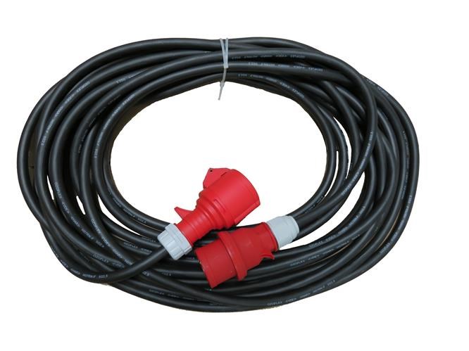  Verl&auml;ngerungsleitung H07RN-F mit CEE-Stecker und Kupplung, mit Phasenwender 
 Querschnitt: 5 x 2,5 qmm 
 L&auml;nge: 15 Meter 