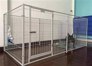   Dieses Freilaufgitter ist geeignet f&uuml;r Kleintiere. Es ist stabil verschraubt, um ein Ausbrechen der Tiere verhindern zu k&ouml;nnen.   Zus&auml;tzlich ist eine T&uuml;r mit einer Verriegelung verbaut, welche nach   Au&szlig;en ge&ouml;ffnet werden kann. Durch die H&ouml;he des Freilaufgitters k&ouml;nnen   Ihre Tiere nicht ausbrechen. Das Gitter kann au&szlig;erdem an den   Verschraubungen auseinander gebaut werden. Somit k&ouml;nnen Sie den Freilauf   ganz einfach von Ort zu Ort transportieren. Selbst in zusammen  gebauter  Form ist es nicht zu gro&szlig; und zu schwer um es an einen anderen  Platz zu  tragen.  
  Sechs Gitter mit Verschraubungen incl. eingebauter T&uuml;re (44x76cm)   