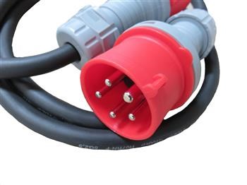  Verl&auml;ngerungskabel H07RN-F mit CEE-Stecker und Kupplung, mit Phasenwender 
 Querschnitt: 5 x 2,5 qmm 
 L&auml;nge: 1,5 Meter 